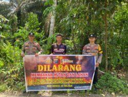 Polsek Pangkalan Kuras Gencarkan Sosialisasi Cegah Karhutla kepada Warga Sorek Satu