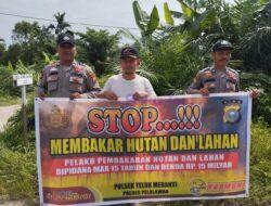 Polsek Teluk Meranti Sosialisasikan Maklumat Kapolda Riau untuk Cegah Karhutla