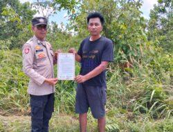 Polisi Langgam Laksanakan Patroli dan Sosialisasi Larangan Bakar Lahan di Desa Sotol