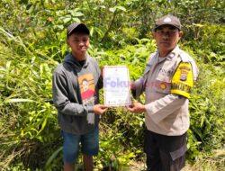 Cegah Karhutlah, Bhabinkamtibmas Desa Sotol Sampaikan Larangan Membakar Lahan