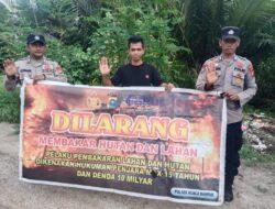 Sosialisasi Bahaya Karhutla, Polsek Kuala Kampar Dapat Dukungan Warga