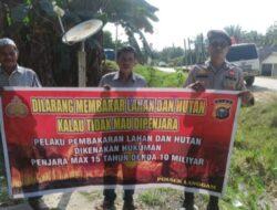Polsek Langgam Gencarkan Sosialisasi Larangan Karhutla kepada Warga Desa Segati