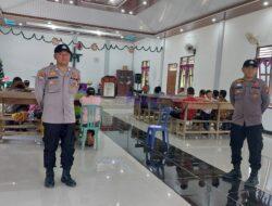 Ciptakan Rasa Aman, Polsek Pangkalan Lesung Lakukan Pengamanan di Gereja