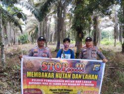 Cegah Karhutla, Polsek Teluk Meranti Sebarkan Maklumat Kapolda Riau dan Lakukan Binluh ke Warga