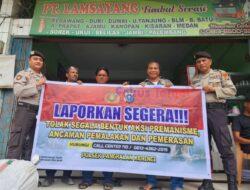 Ciptakan Rasa Aman, Polsek Pangkalan Kerinci Sasar Tempat Usaha untuk Sosialisasi Anti-Premanisme