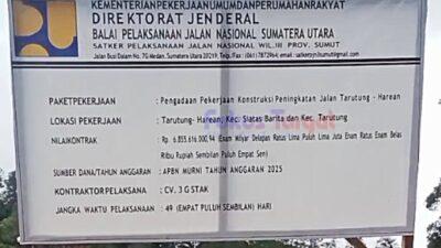Diduga Asal Jadi, Proyek Jalan Tarutung–Harean Tuai Kritik Warga