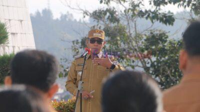 ‎Bupati Taput Pimpin Apel Gabungan, Tekankan Kesiapsiagaan dan Perencanaan Terintegrasi