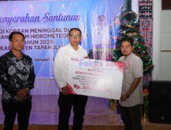 Bupati Taput Serahkan Santunan kepada Ahli Waris Korban Bencana Hidrometeorologi Tahun 2025