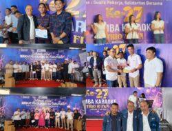 HUT ke-27 SPBRI, BRI BO Tarutung Gelar Lomba Karaoke Trio