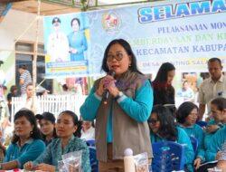 Ketua TP PKK Taput Monitoring Desa Gotting Salak, Salurkan Bansos