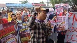 Aliansi Masyarakat Peduli Demokrasi Gelar Aksi Tuntut Dugaan Kecurangan Pilkades Tanjung Gusta Diusut